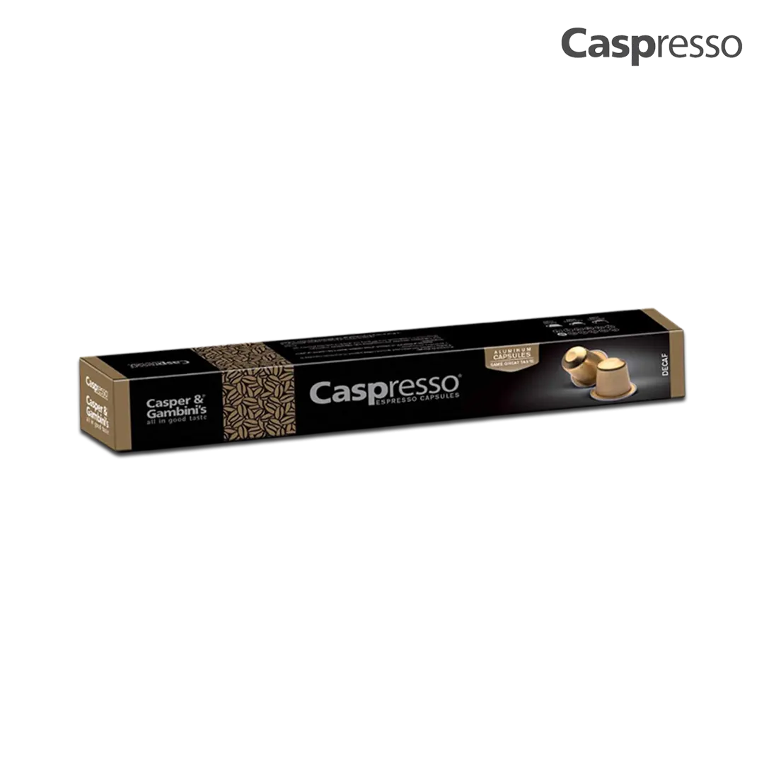 Casper & Gambini Caspresso Decaffeinated Espresso Aluminum Capsules - 10Pcs