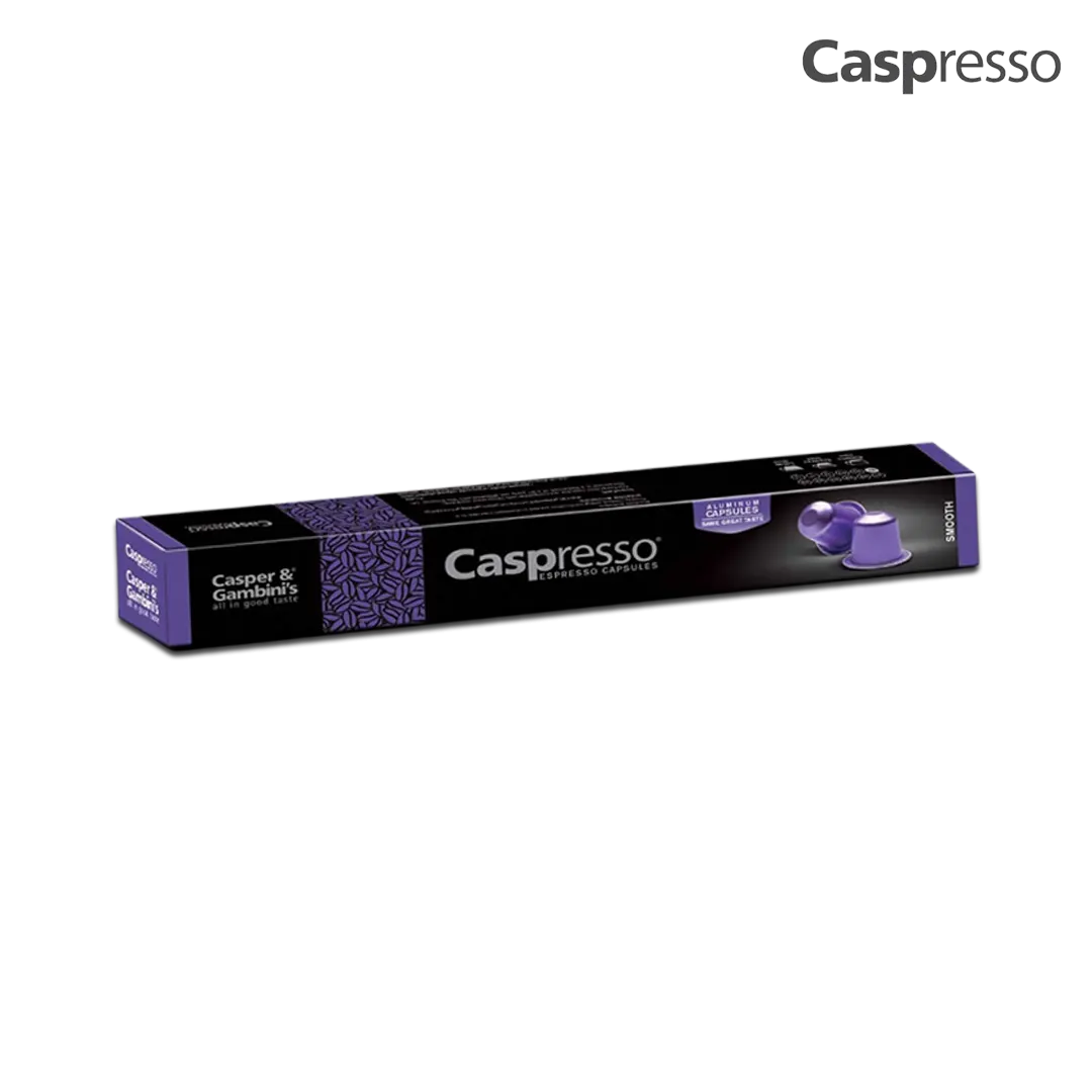 Casper & Gambini Caspresso Smooth Espresso Aluminum Capsules - 10Pcs