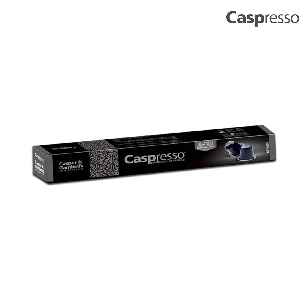 Casper & Gambini Caspresso Strong Espresso Aluminum Capsules - 10Pcs